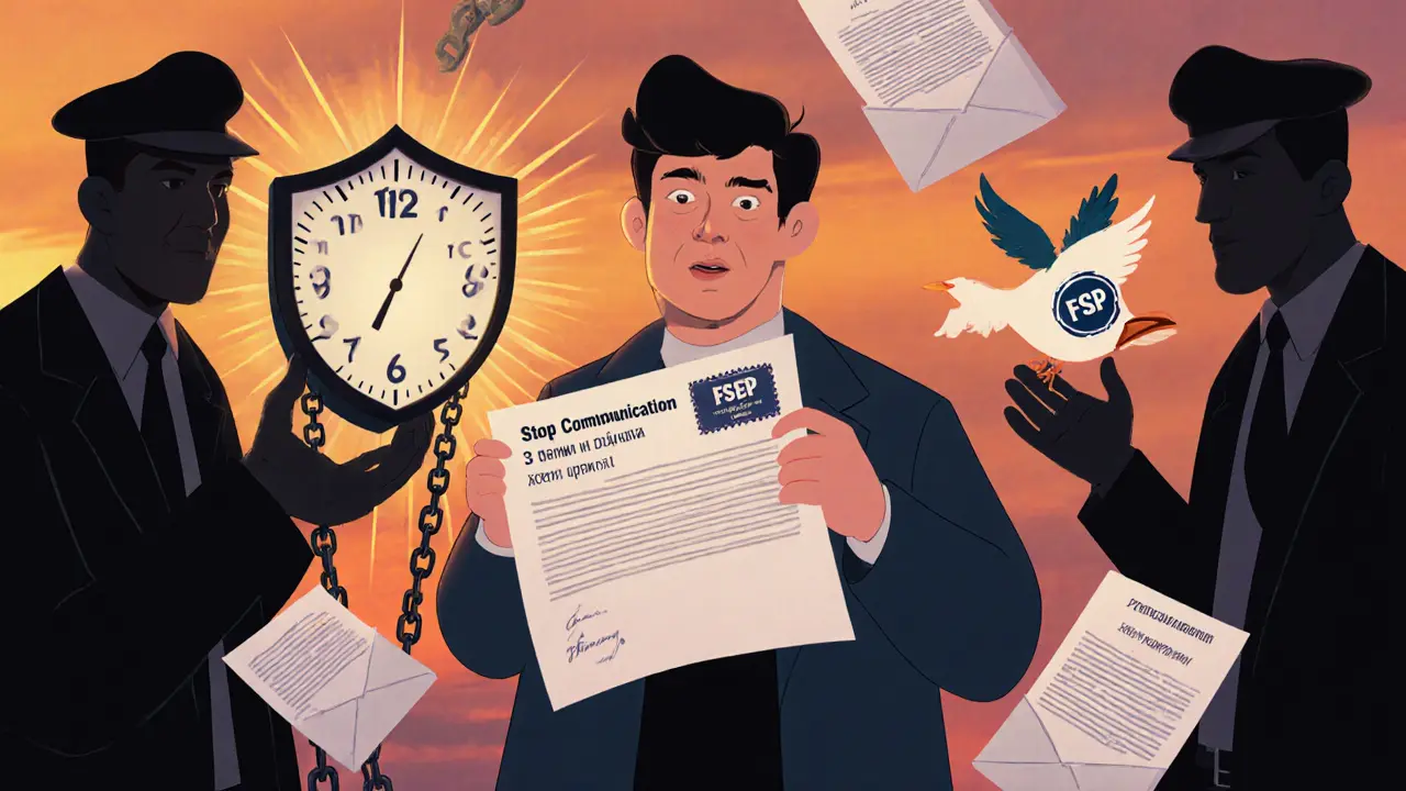 Человек отправляет заявление о прекращении связи, защищённый щитом срока исковой давности.