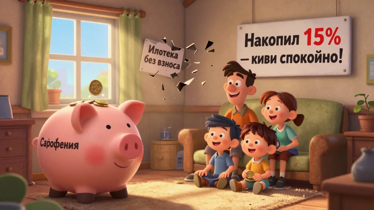 Семья счастливо живет в маленькой квартире, а старая ипотека без взноса разваливается на части.