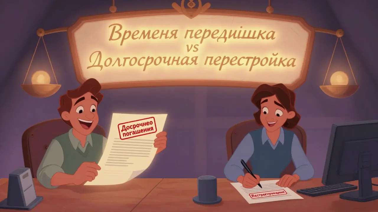 Два пути: один — досрочное погашение во время каникул, другой — реструктуризация с отметкой в кредитной истории.