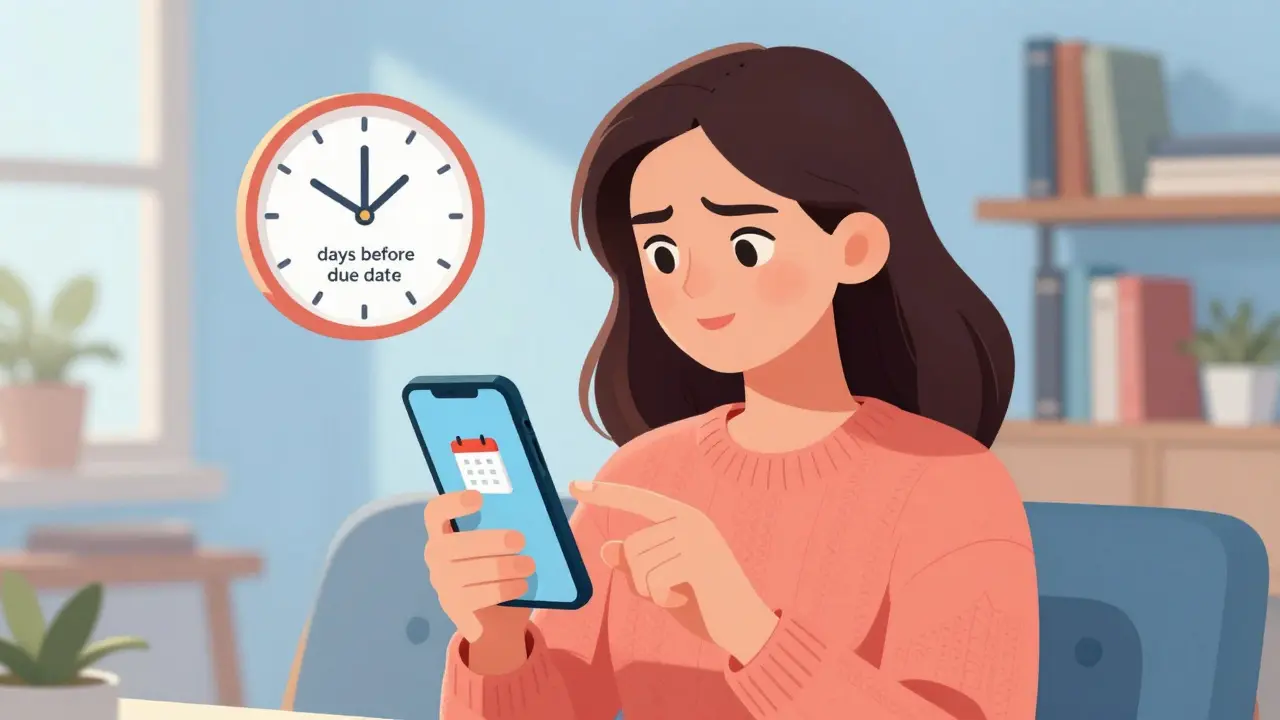 Клиент проверяет сроки продления займа на планшете с календарём