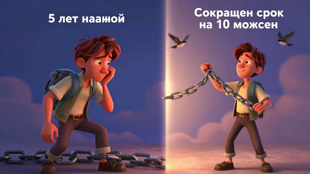 Сравнение тяжелого долга и свободы после досрочного погашения в мультяшном стиле.