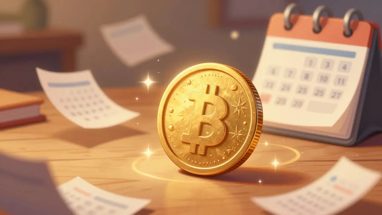 Магическая золотая монета и перелистывающиеся страницы календаря.