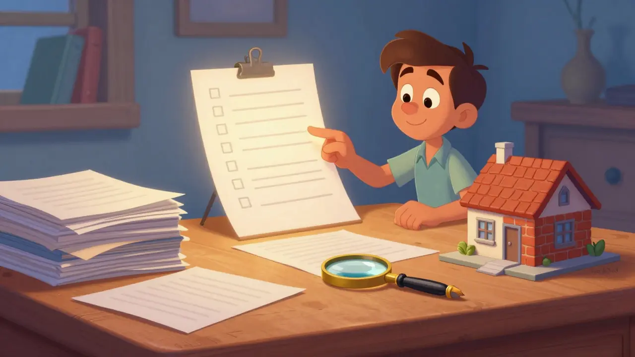 Персонаж с документами и моделью дома, процесс рефинансирования.