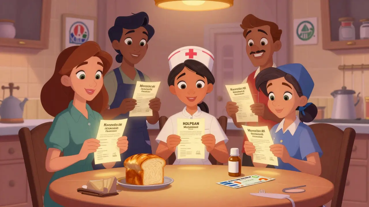 Разные люди получают ежемесячные выплаты, которые превращаются в необходимые предметы: хлеб, билет, лекарства.