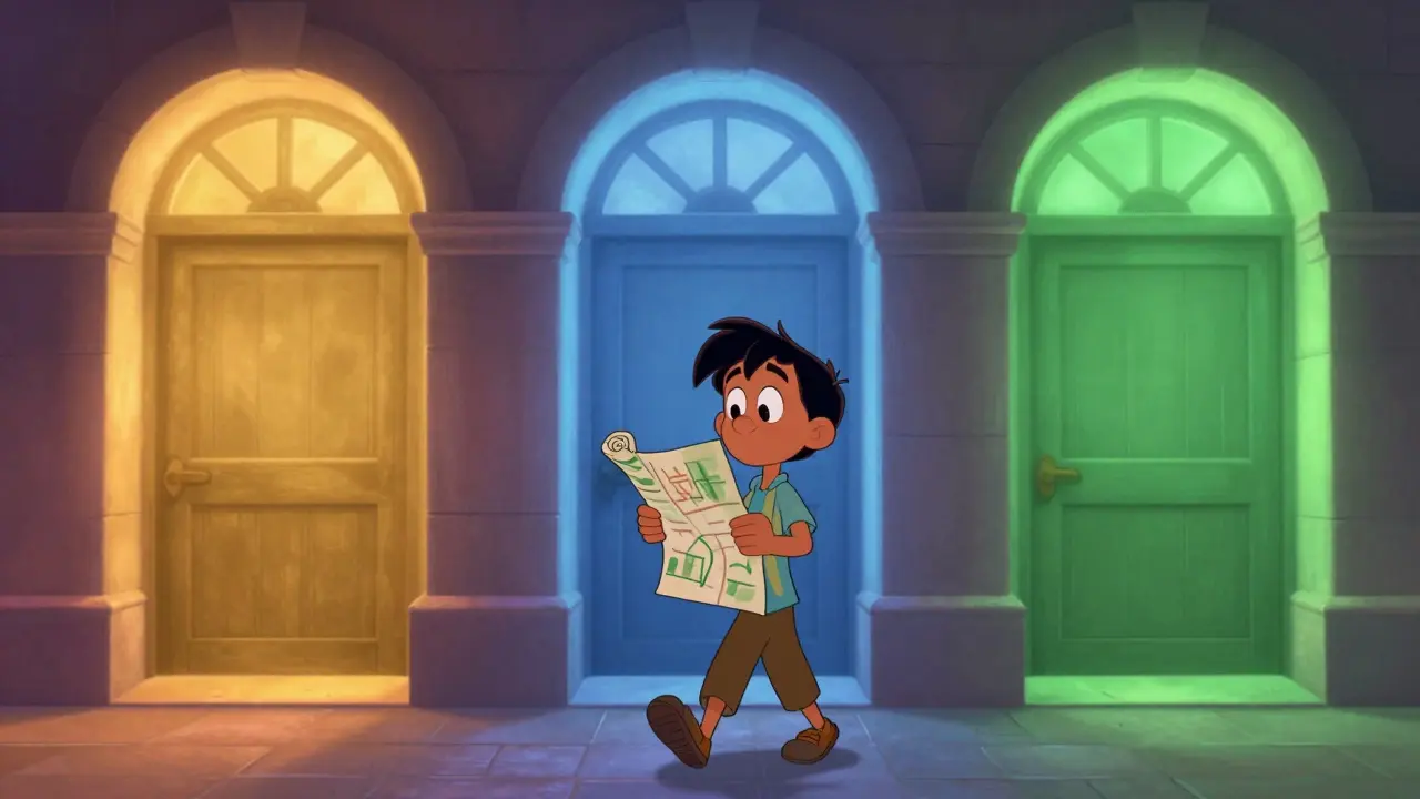 Три сияющих арки символизируют разные банковские условия