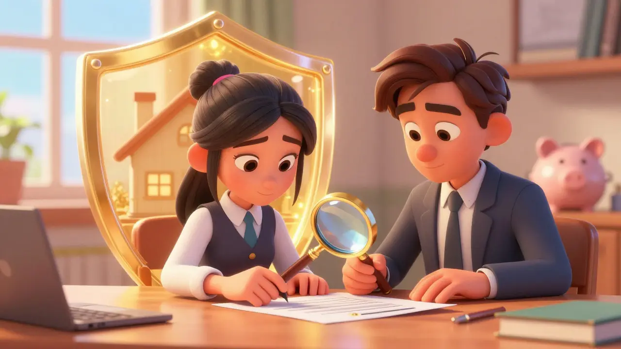 Человек с юристом изучает документы для защиты своих финансов