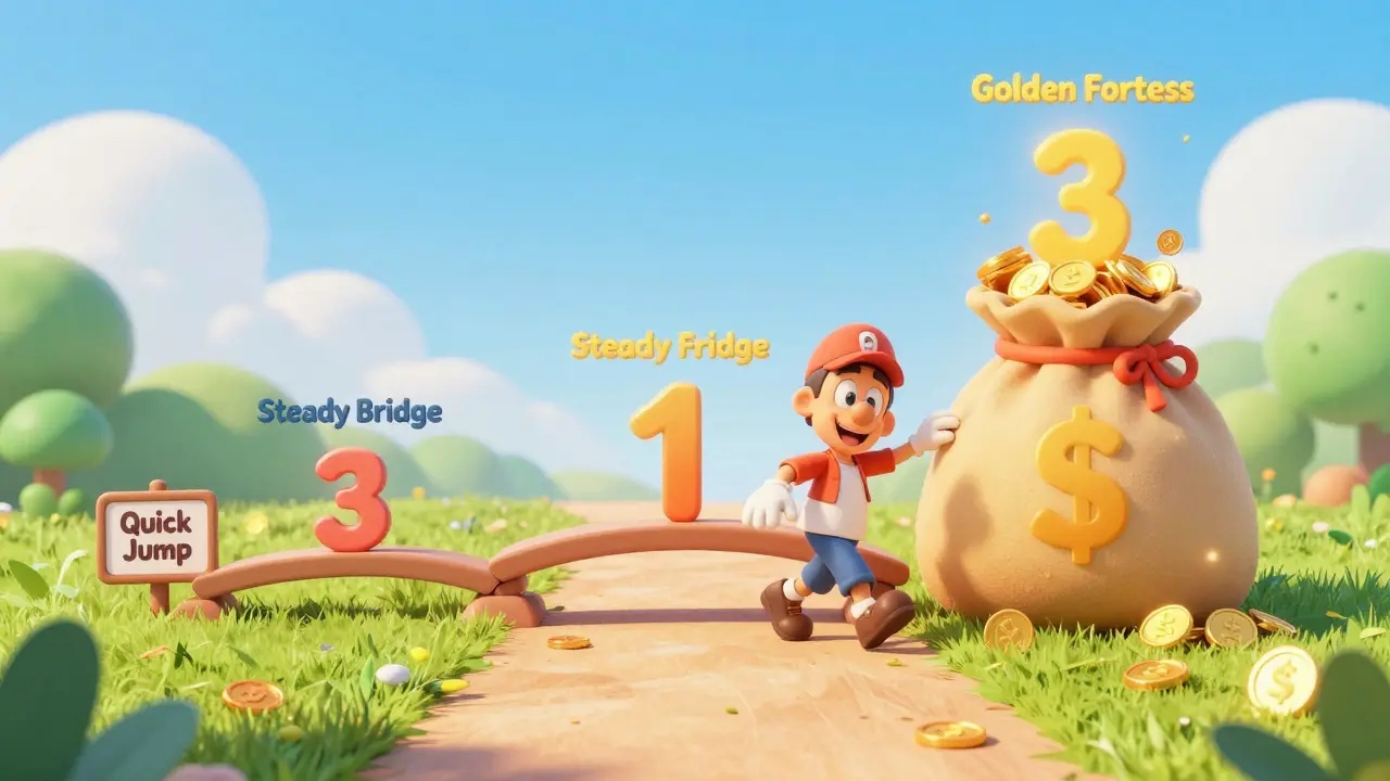 Путь с разными этапами сроков депозитов в мультяшном стиле.