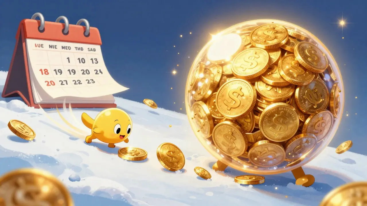 Золотая монета в стиле Дисней превращается в снежный ком из процентов