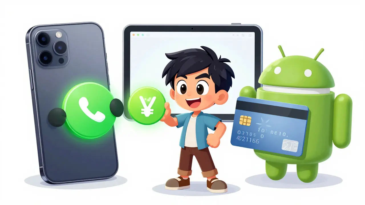 Мультяшный персонаж уверенно отменяет подписки на смартфоне и банковской карте в ярком стиле Диснея.