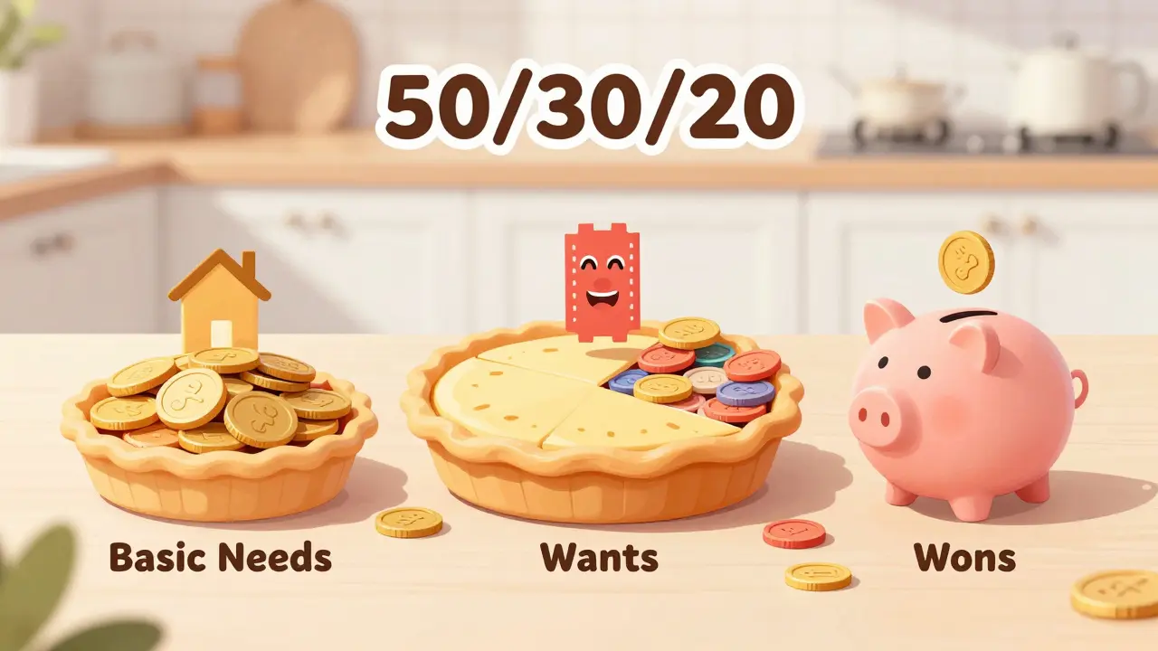 Разделение монет на три кучки по методу 50/30/20