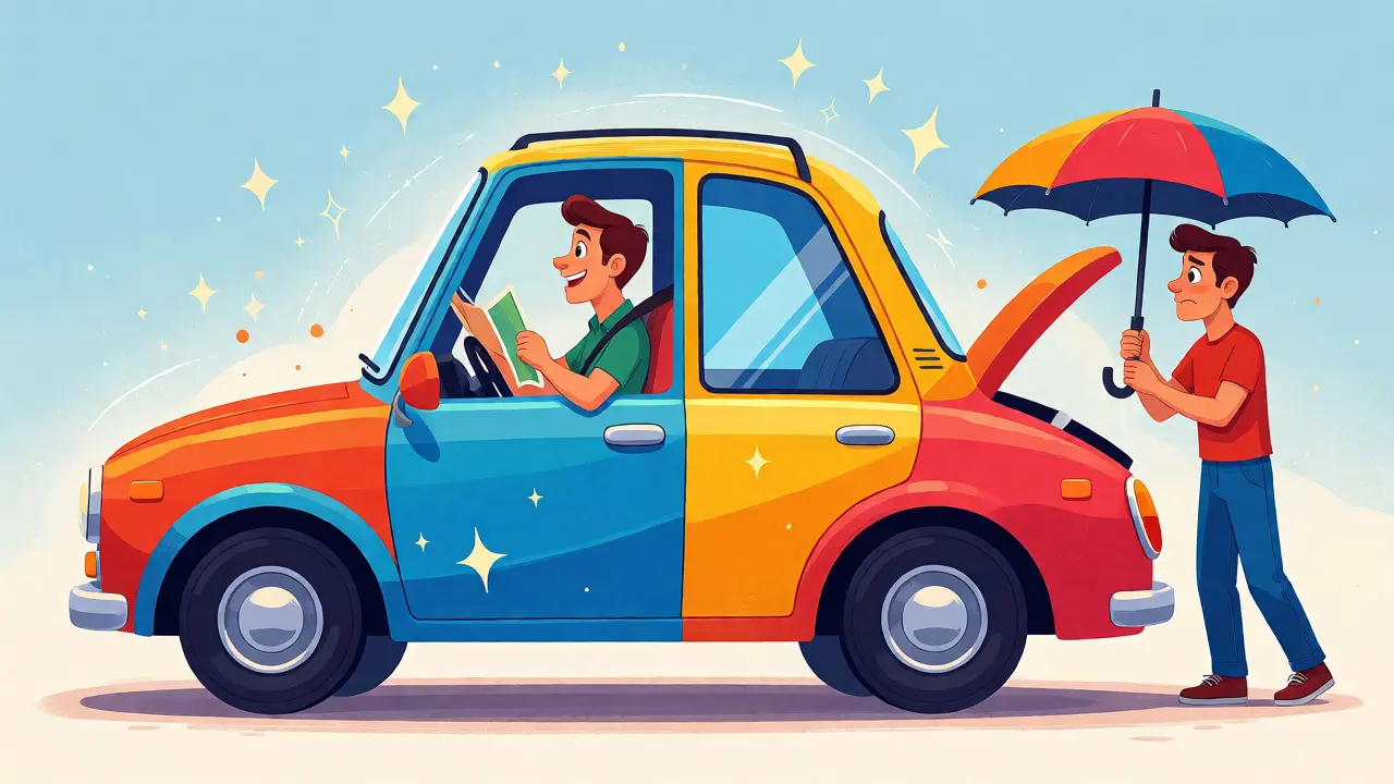 Car metaphor comparing co-borrower and guarantor roles